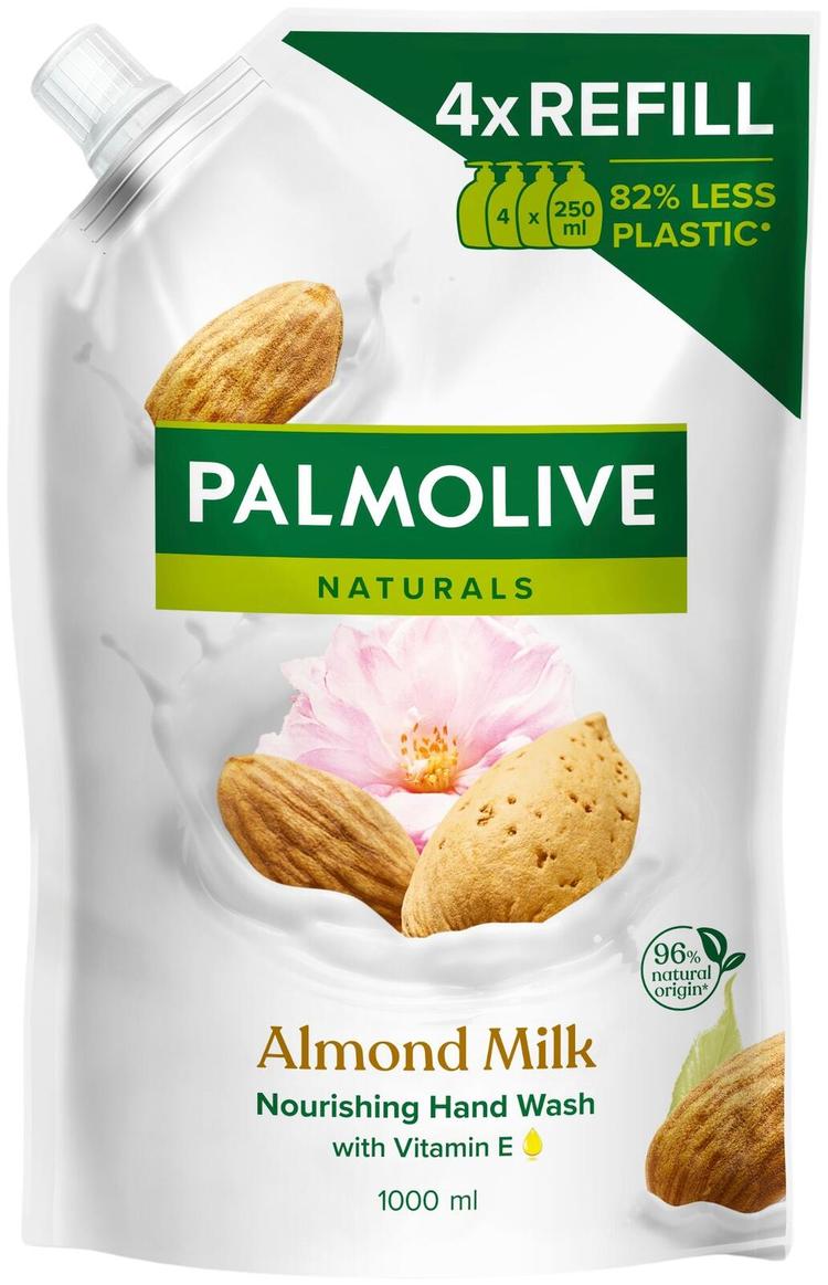 Palmolive Naturals Almond Milk nestesaippua täyttöpussi 1000ml