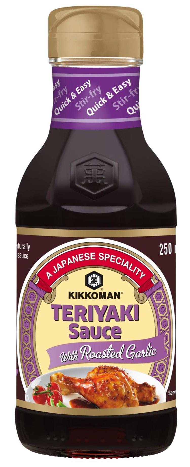 Kikkoman 250ml Teriyaki kastike paahdetulla valkosipulilla