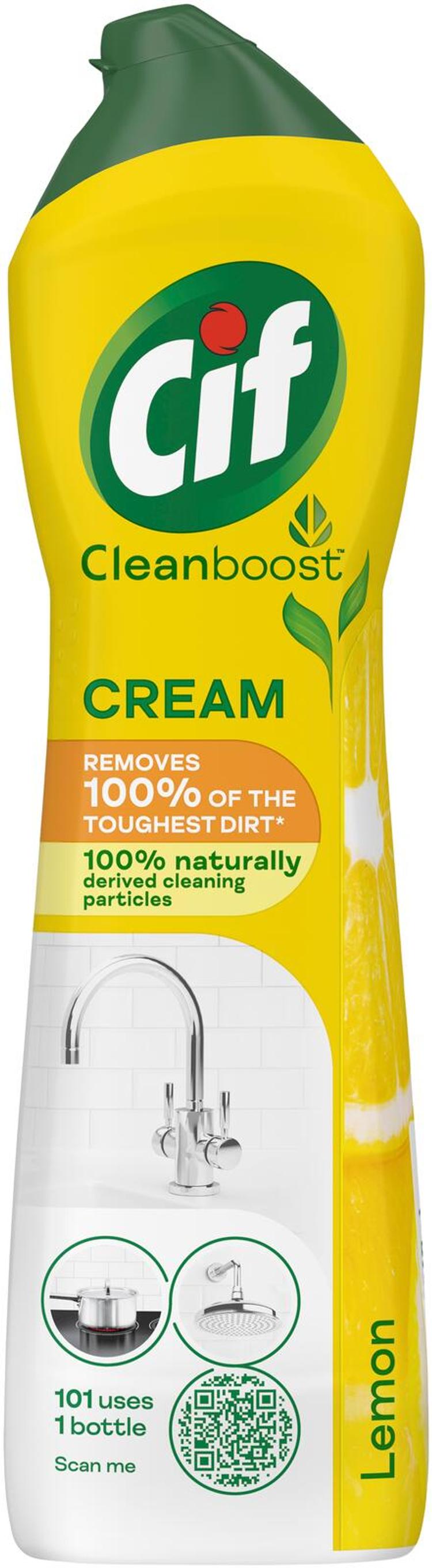 Cif Cream Lemon Puhdistusaine Tehokas puhdistus 500 ml