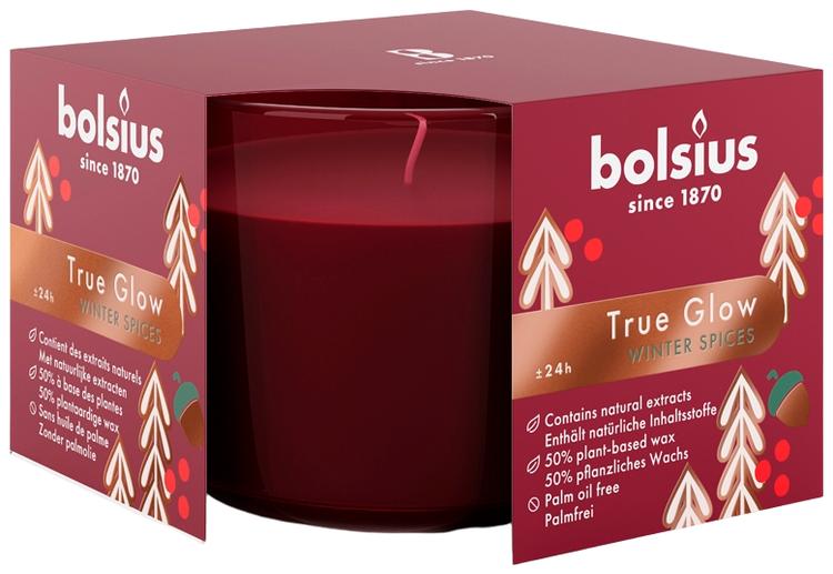 Bolsius True Scents – tuoksukynttilä lasissa – Winter Spices – punainen – suuri