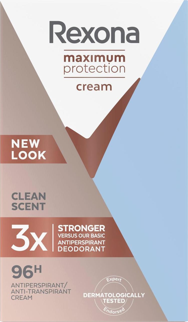 Rexona Maximum Protection Clean Scent Antiperspirantti Deodorantti Stick 96 h suoja Erittäin tehokas 45 ml