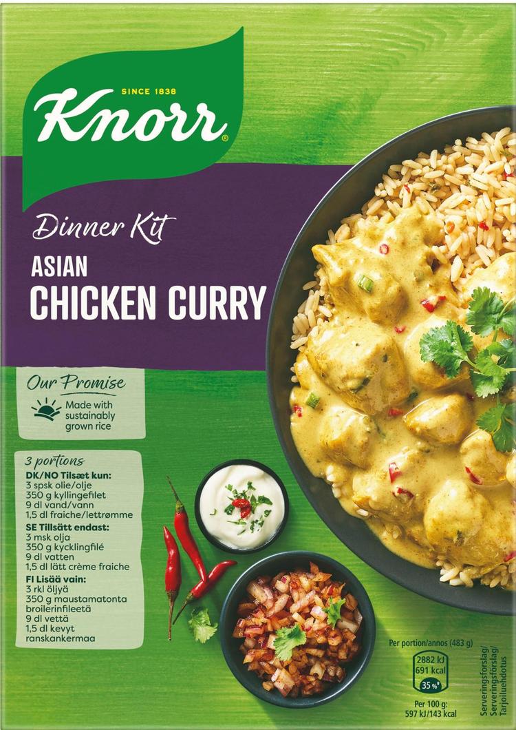 Knorr Chicken Curry Ateria-aines 321 g