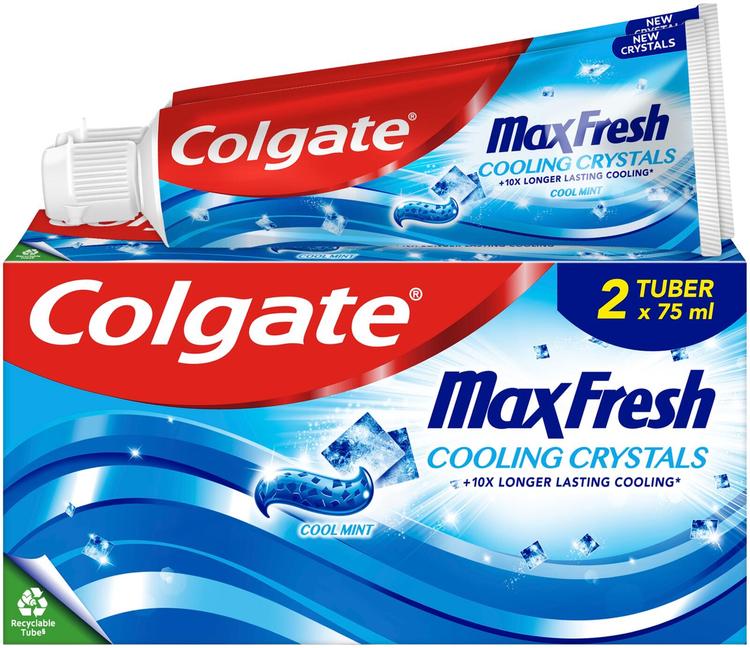 Colgate Max Fresh Cooling Crystals hammastahna 2x75ml