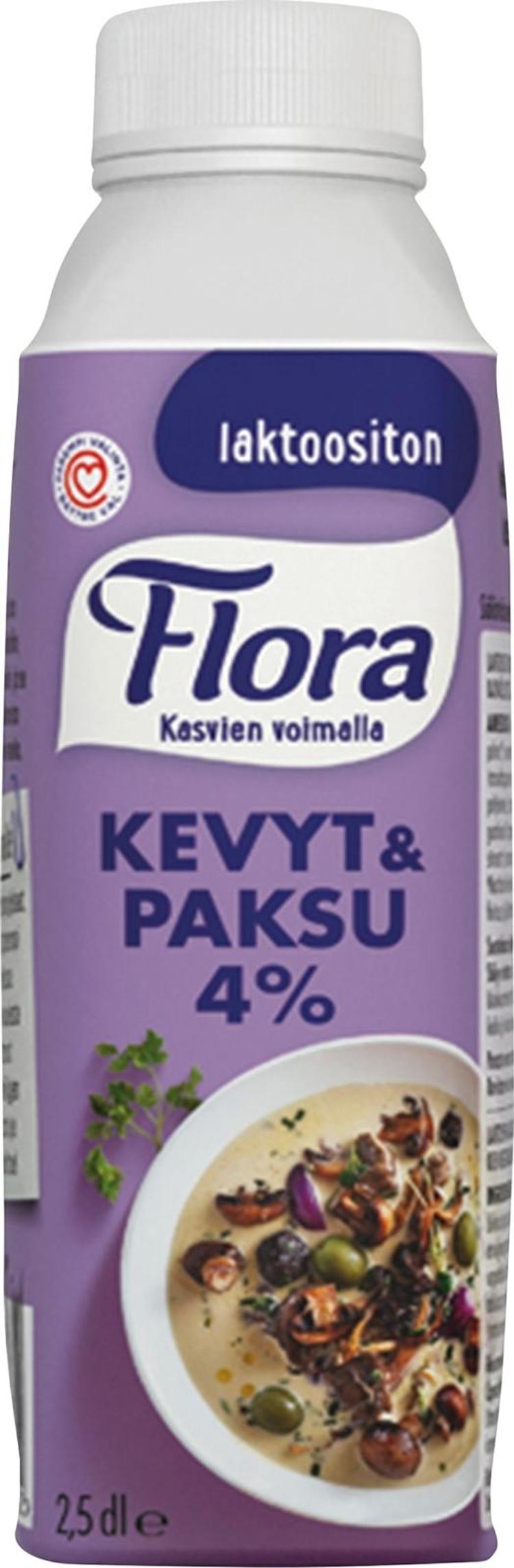 Flora Ruoka Kevyt & Paksu 4% laktoositon 2,5 dl