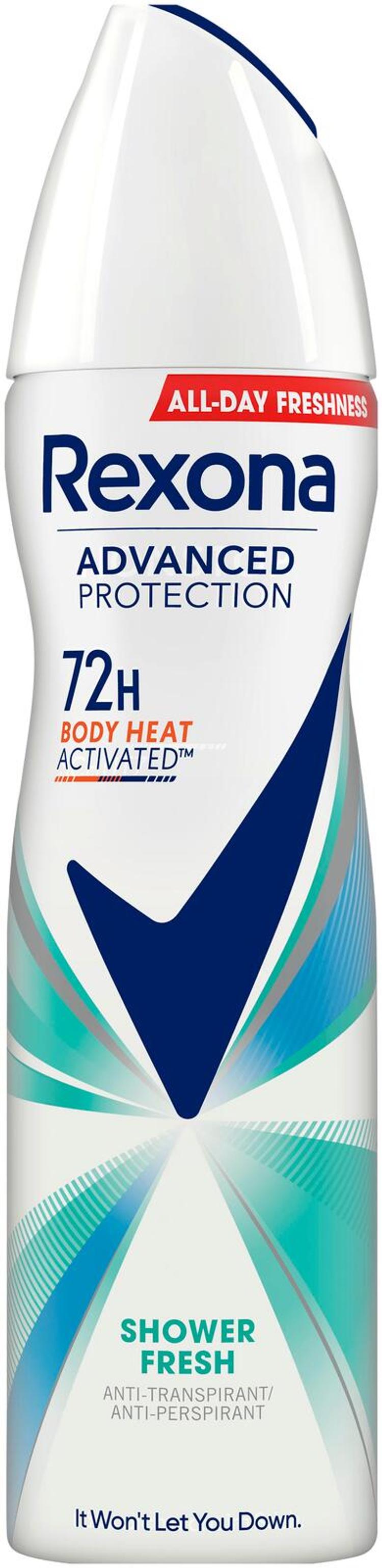 Rexona 72h Advanced Protection Shower Fresh Antiperspirantti Deodorantti spray  Tehokas naisille   150 ml