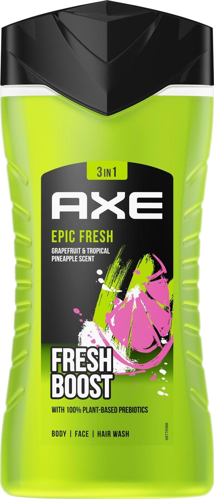 Axe Epic Fresh Suihkusaippua 12 h raikkautta Virkistävä tuoksu 250 ml