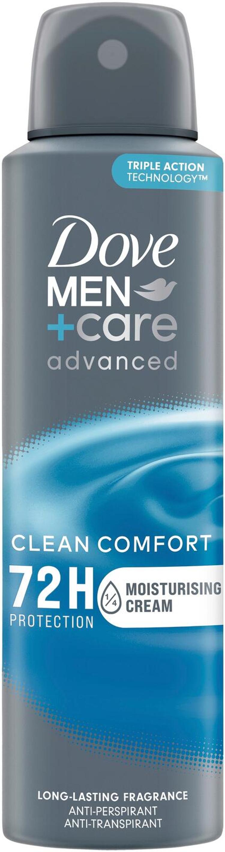 Dove Men+Care 72h Advanced Clean Comfort Antiperspirantti Deodorantti Spray 150 ml