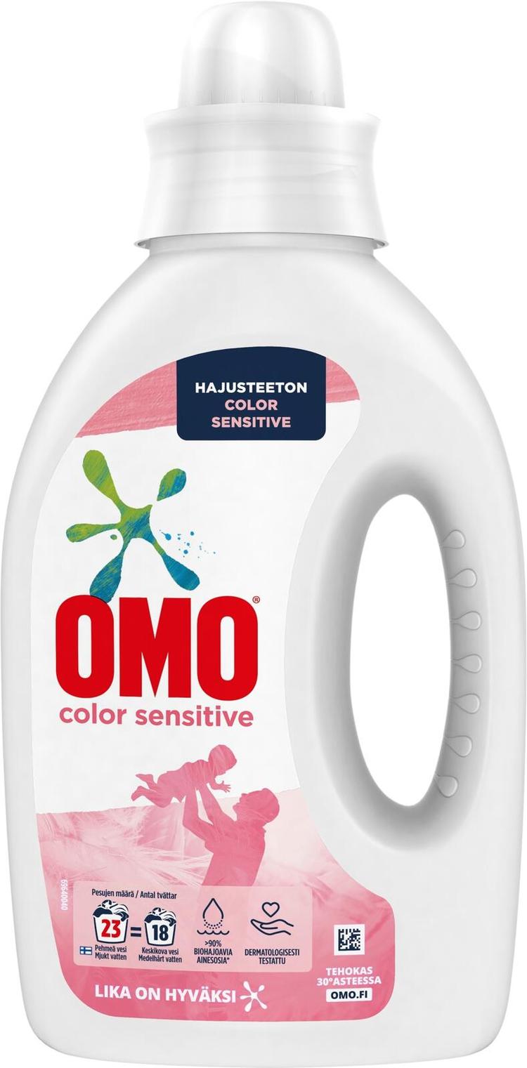 Omo Color Sensitive Nestemäinen pyykinpesuaine Hajusteeton 920 ml 23 pesua