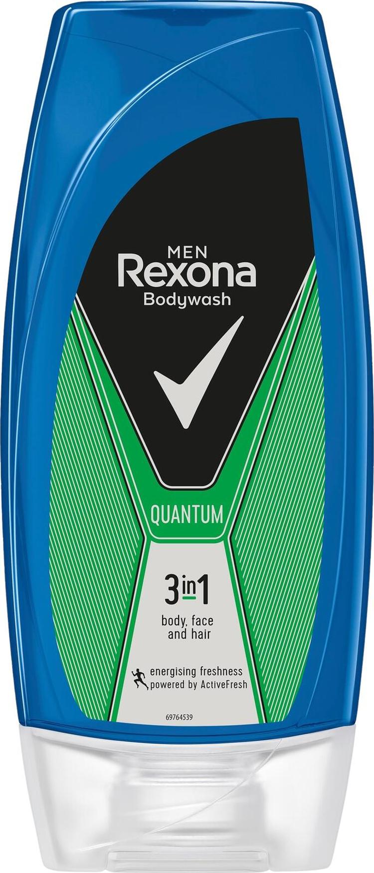 Rexona Men Quantum Suihkusaippua  3in1-koostmus   225 ml