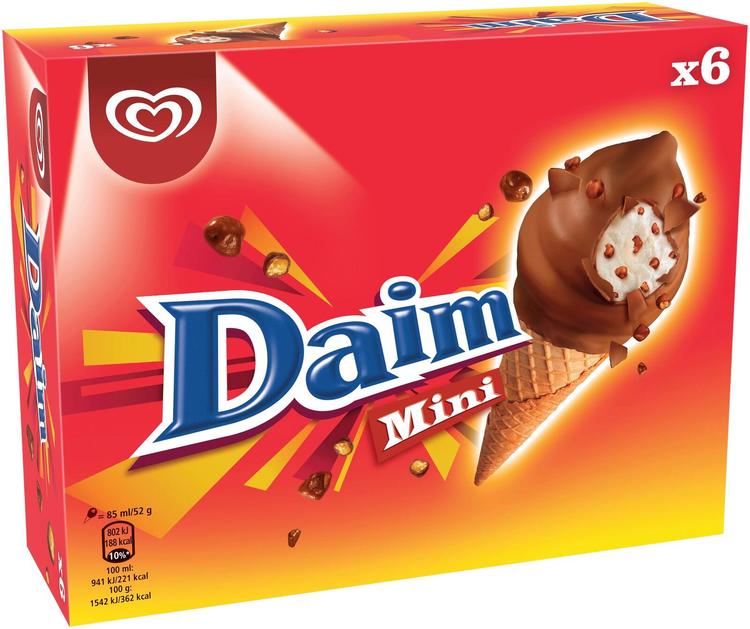 Daim Original Mini Jäätelö Monipakkaus 510ml/312g 6 kpl