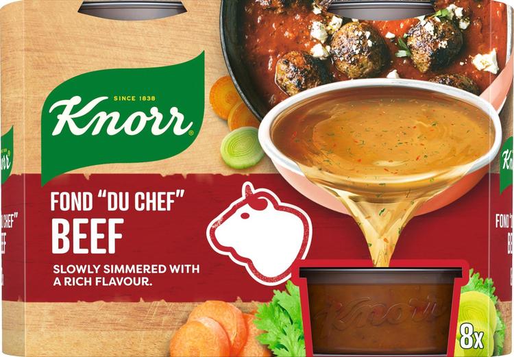 Knorr Naudanliha-annosfondi Fond "du Chef" Käyttövalmis 8x28g