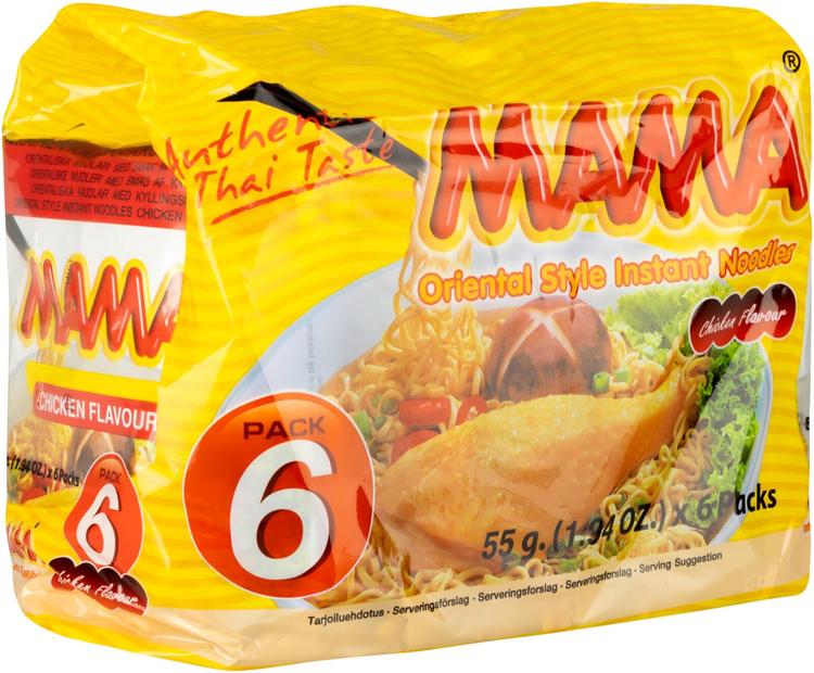 Mama 6-pack Kananmakuinen nuudeli 6x55g