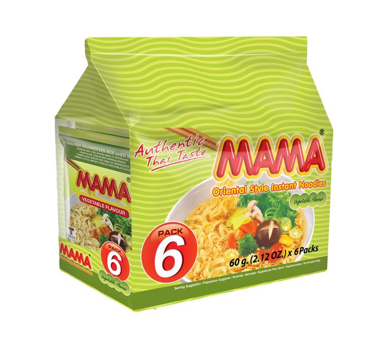 6x Mama Itämainen vihanneksenmakuinen nuudeli 60g