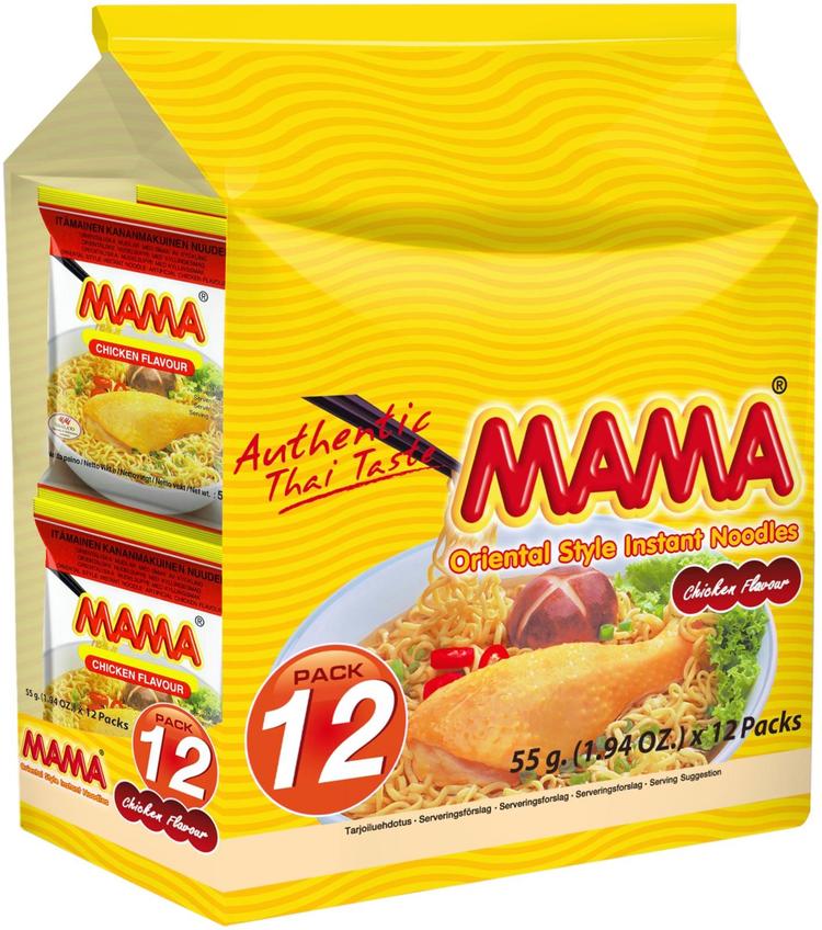 Mama 12-pack Kananmakuinen nuudeli 12x55g