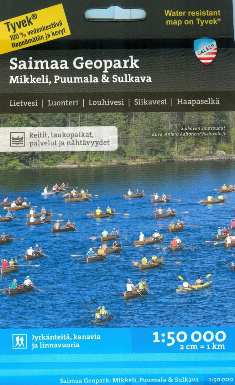 Saimaa Geopark Mikkeli Puumala Sulkava  -retkeilykartta