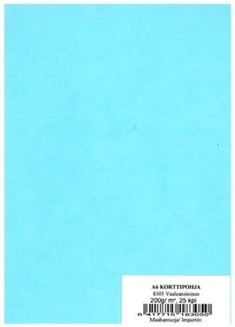 Primeco A6 korttipohja vaaleansininen 25kpl/pkt | Prisma verkkokauppa