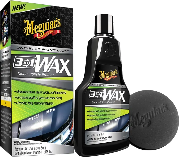 Meguiars 3-in-1 Wax puhdistaa, killottaa ja suojaa, kaikki yhdellä työvaiheella