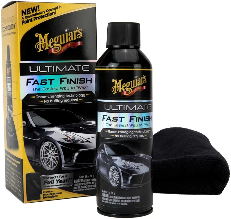 Meguiar's ultimate fast finish pitkäkestoinen synteettinen polymeeri suoja ja kiillotusliina 241g