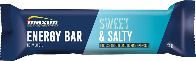 Maxim Energy Bar Sweet & Salty Mysliä, maitosuklaata ja maapähkinää sisältävä energiapatukka 55g