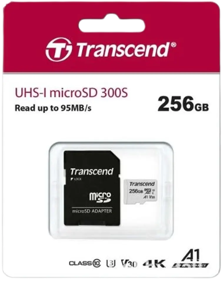 TRANSCEND 256GB U3 MICROSD muistikortti