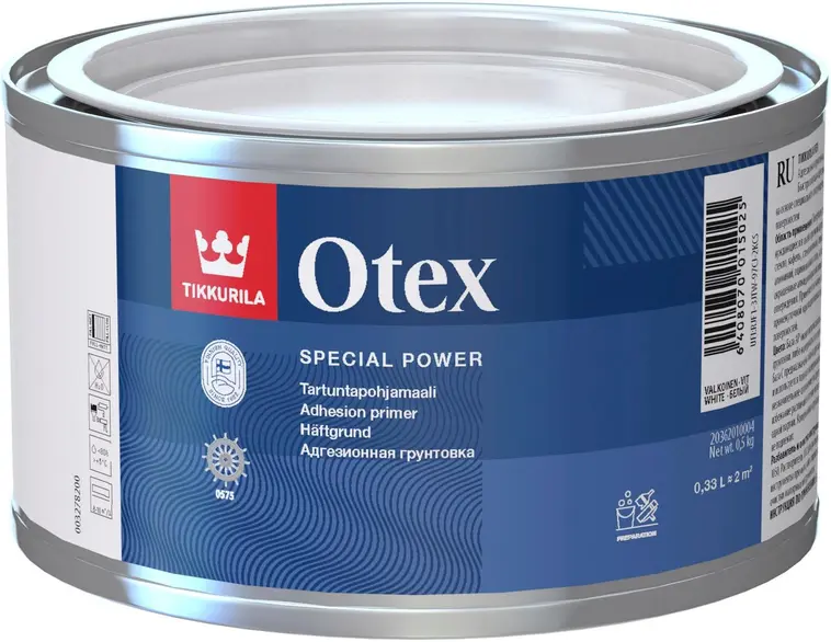 Tikkurila Otex tartuntapohjamaali 0,33l valkoinen sävytettävissä täyshimmeä