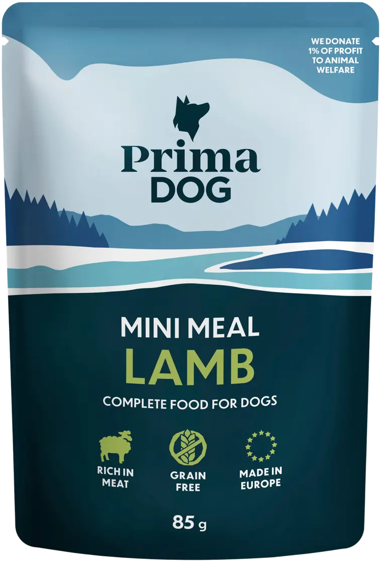 PrimaDog Mini Meal Lammasta kastikkeessa 85 g