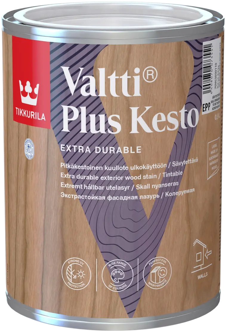 Tikkurila Valtti Plus Kesto kuullote 0,9l EPP puolihimmeä ulkokäyttöön Vain  sävytykseen | Prisma verkkokauppa