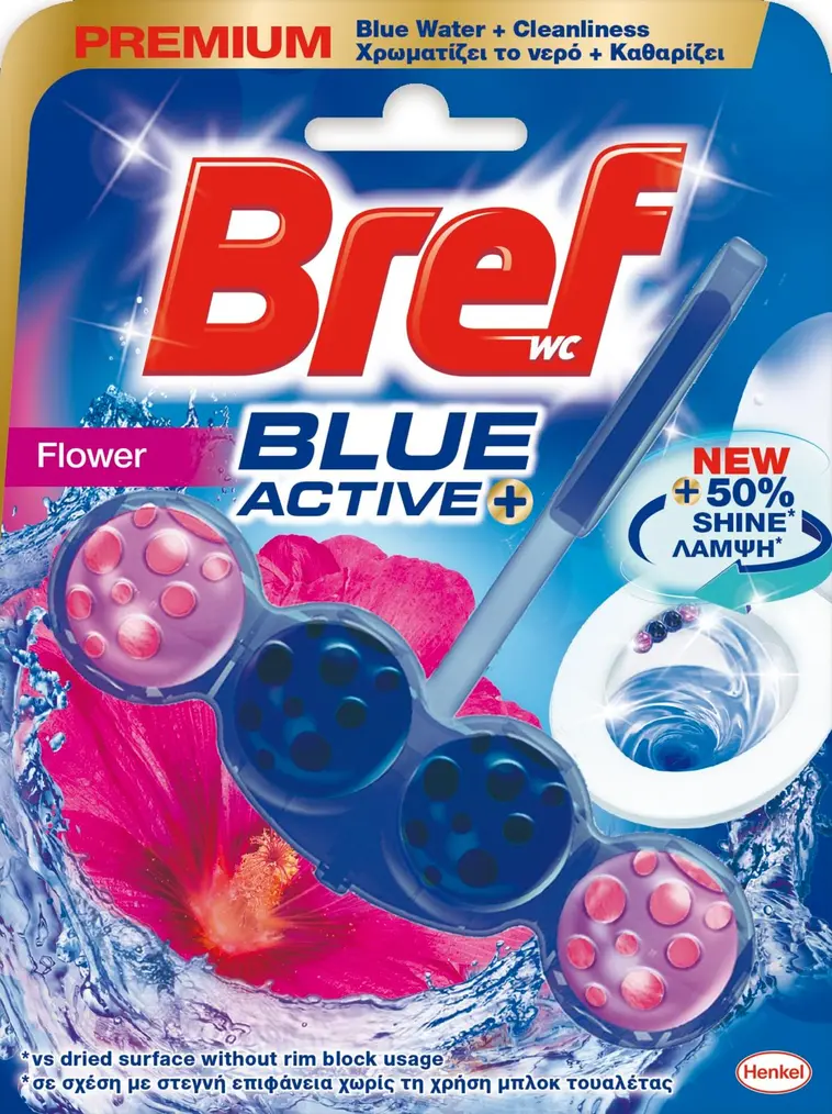 Bref 50g Blue Active Flower WC-raikastin