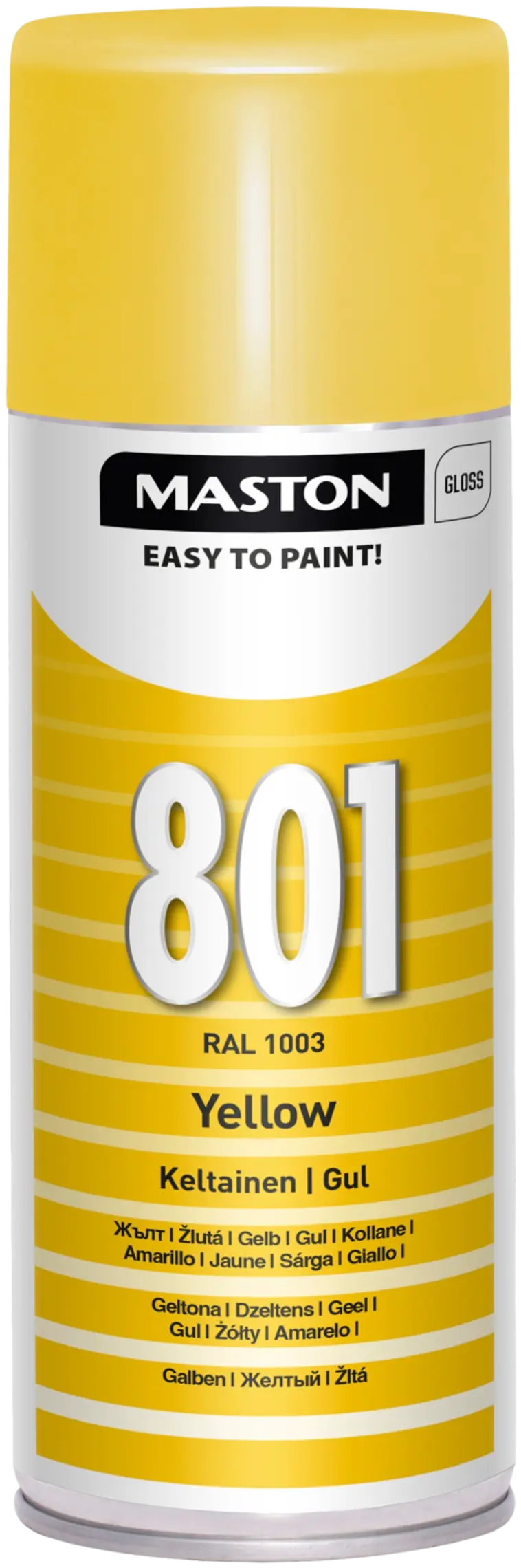 Maston spraymaali keltainen 801 400ml RAL 1003