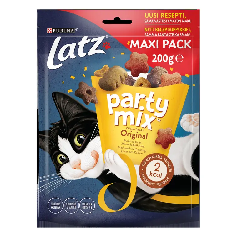 Latz 200g Party Mix Original Mix Kanan, Maksan & Kalkkunan makuinen  kissanherkku | Prisma verkkokauppa
