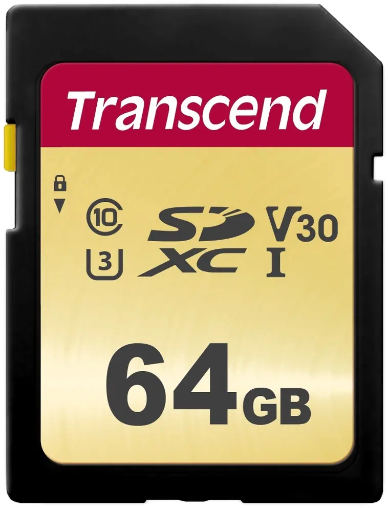 Transcend 500S muistikortti 64GB U3 SD