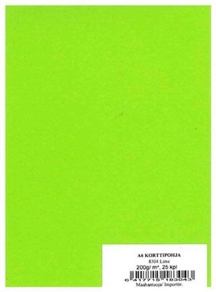 Primeco A6 korttipohja vihreä 25kpl/pkt | Prisma verkkokauppa