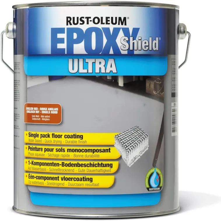 Rust-Oleum Epoxyshield Ultra 1K Lattiaepoksi 5L teräksen harmaa RAL 7001