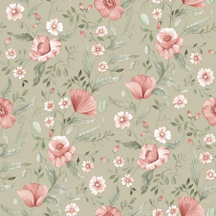 Midbec kuitutapetti Rosenlycka Trädgårdsblommor 43119 0,53m x 10,05m