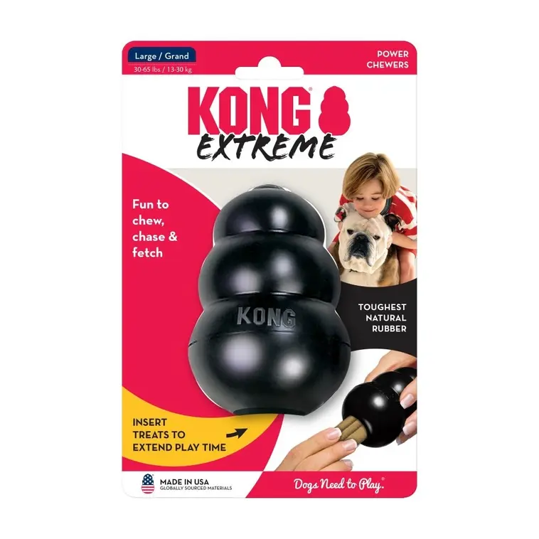 Kong Xtreme Kong koiran lelu musta, koko M