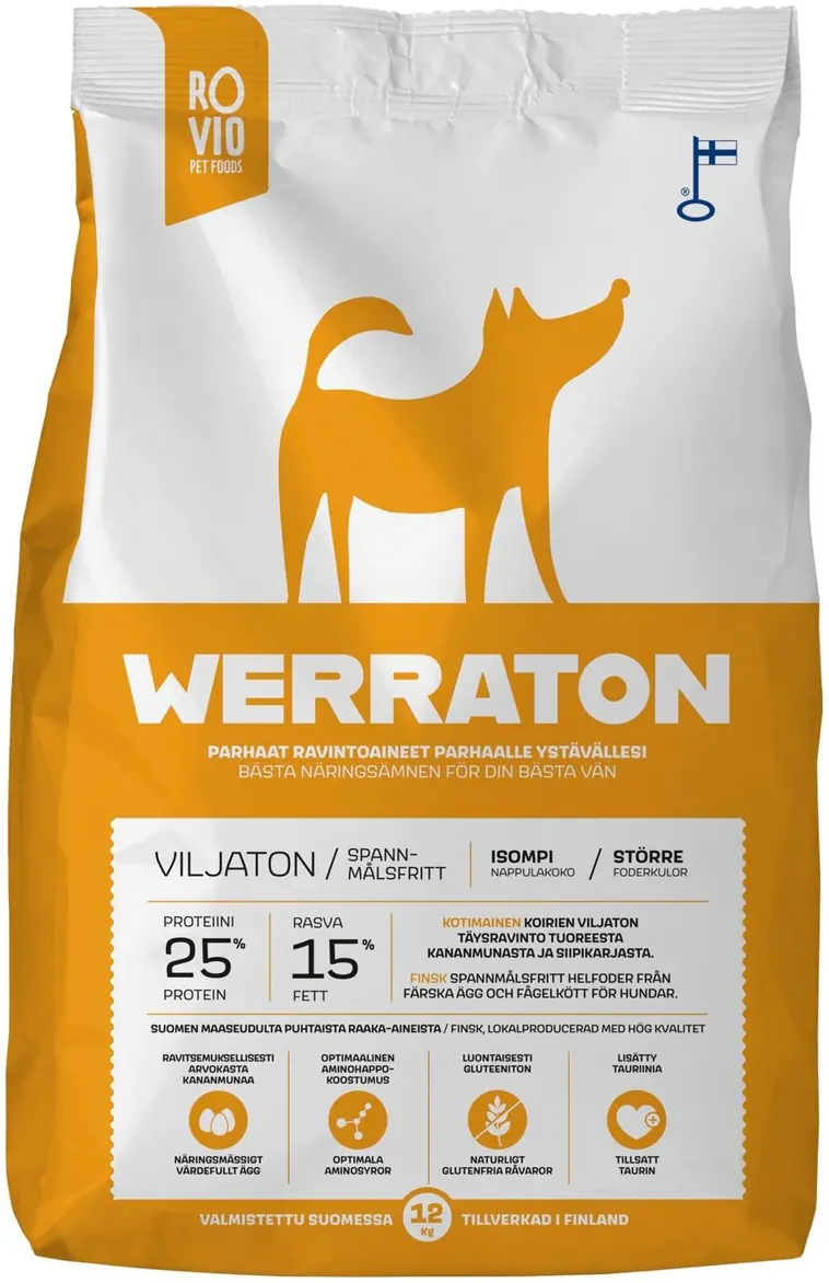 Rovio Pet Foods Werraton Viljaton 12 kg