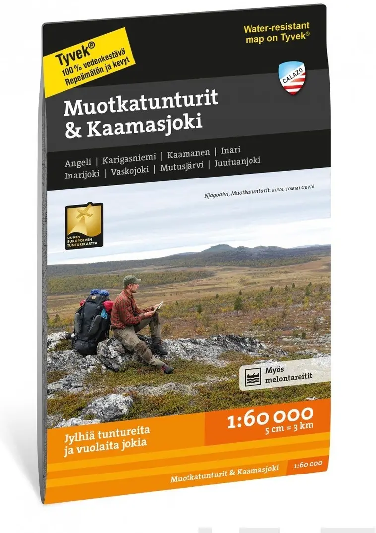 Muotkatunturit & Kaamasjoki Vedenkestävä retkeilykartta
