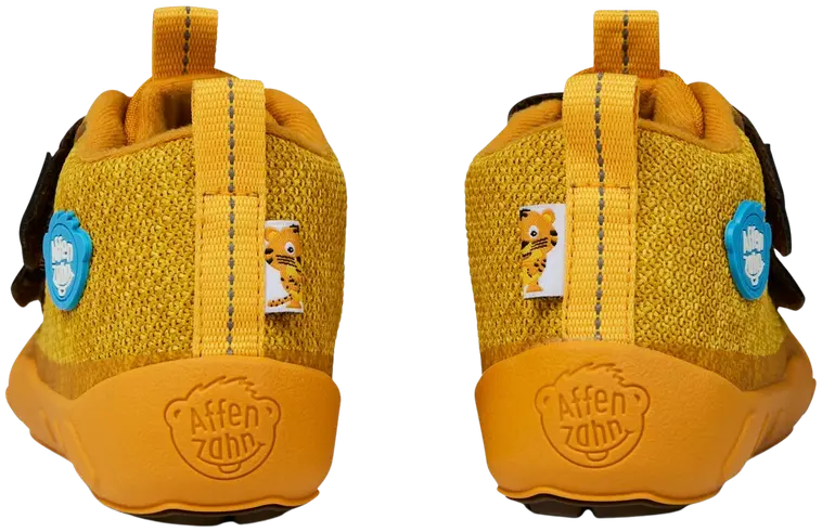Affenzahn lasten vedenpitävä ulkoilujalkine Low Boot Knit Happy Tiger - Yellow - 5