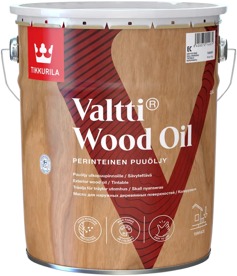 Tikkurila Valtti Wood Oil puuöljy 3,6 l EC