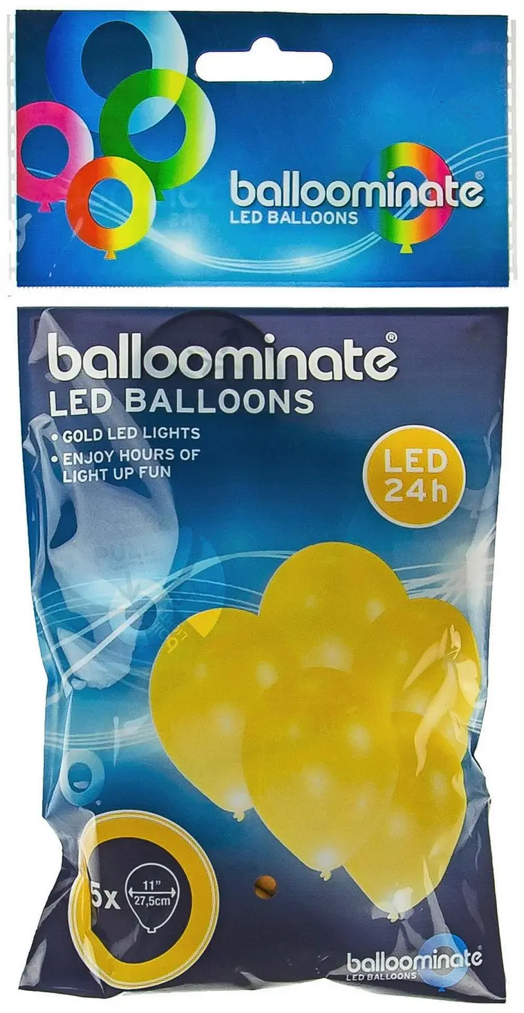 LED-ilmapallo kullanvärinen 5 kpl/pss