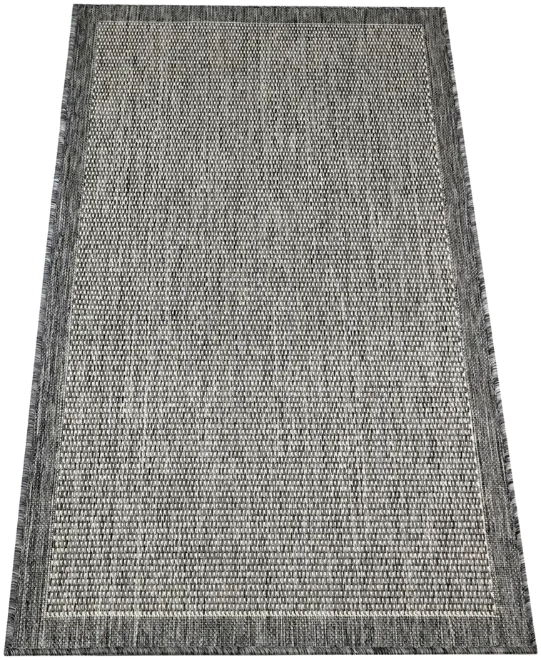 Jysmä matto Sisalo Maria 80x250 hopea-l.valkoinen, polypropeeni-sileäksi kudottu matto