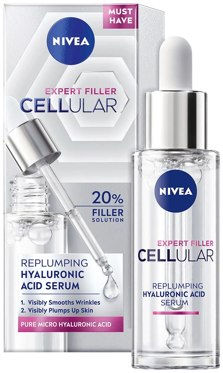 NIVEA 30ml Cellular Expert Filler Hyaluronic Acid Serum -kasvoseerumi |  Prisma verkkokauppa