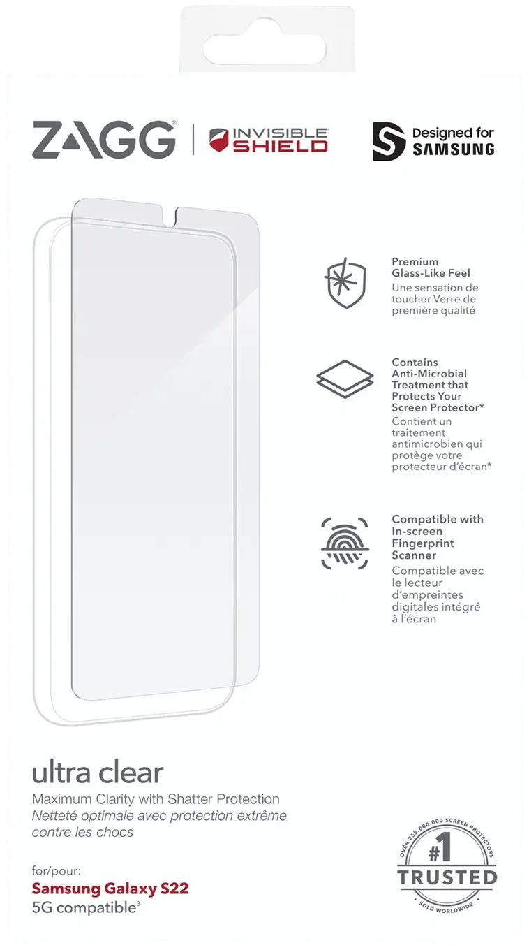 InvisibleShield Ultra Clear+ S22 Screen Clear Suojalasi