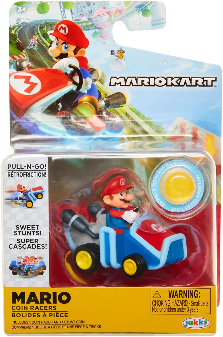 Nintendo Super Mario Coin Racers ajoneuvo ja hahmo, lajitelma