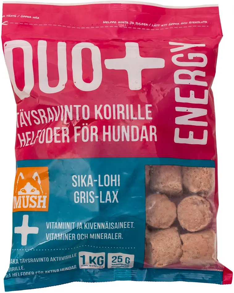 Mush DUO+ Lohi-sika täysrehu koirille 1kg | Prisma verkkokauppa