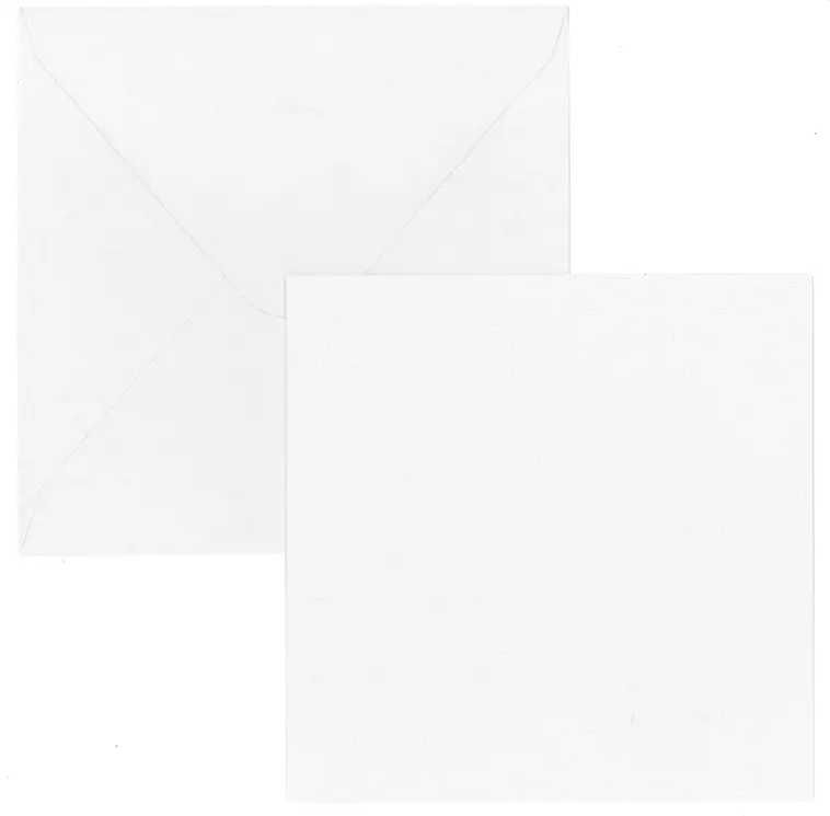 Primeco Lumo 2-osainen korttipohja+kirjekuori neliö luonnonvalkoinen  5kpl+5kpl | Prisma verkkokauppa