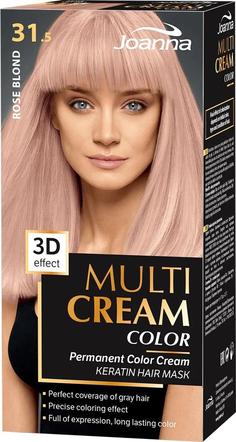 Joanna Multi color cream hiusväri 31,5 Rose blond permanent
