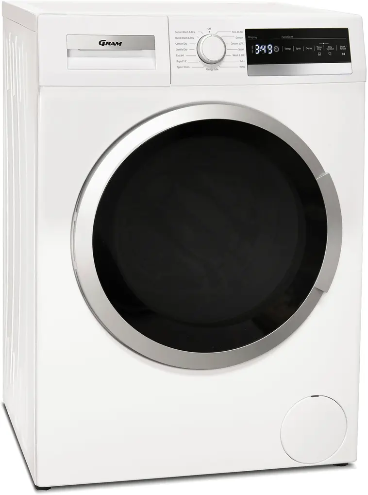 Gram kuivaava pyykinpesukone 8/6kg WDD 786014-90/1 valkoinen