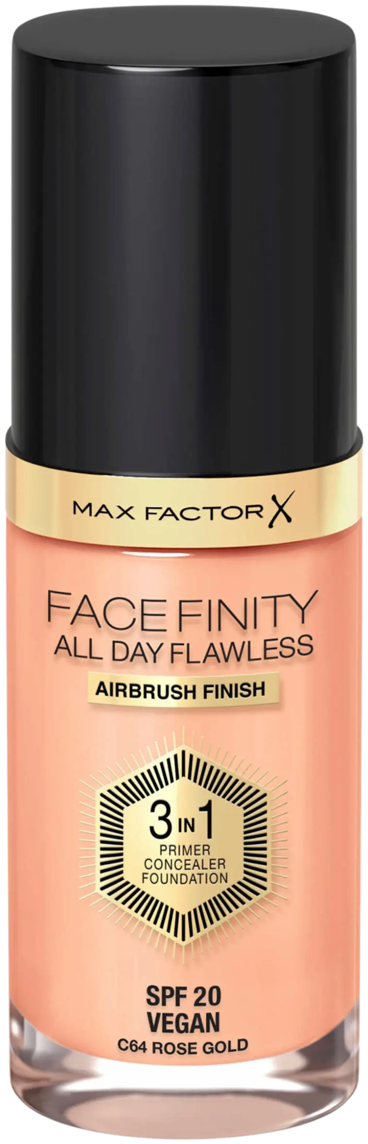 Max Factor Facefinity All Day Flawless 3in1 meikkivoide 30ml, 64 Rose Gold