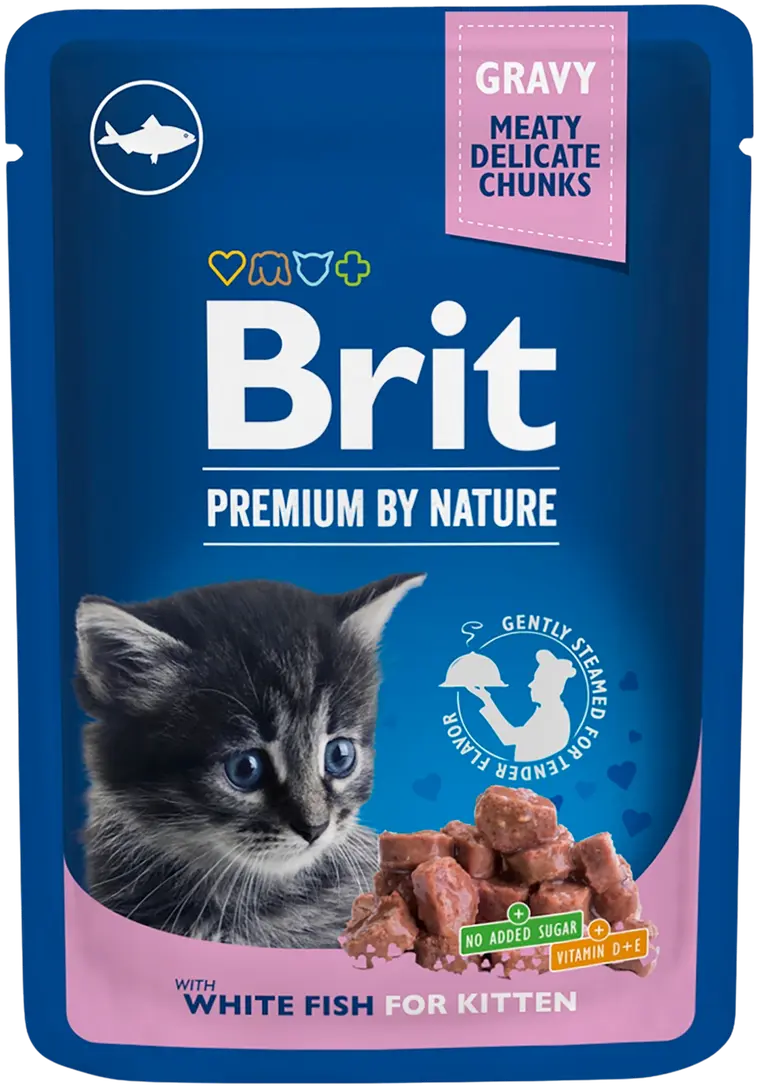 Brit Premium by Nature Valkoinen kala kastikkeessa kissanpennuille 100 g